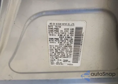 2010 Nissan Rogue S z USA, uszkodzony, nr VIN JN8AS5MT2AW008121